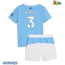 Manchester City Ruben Dias #3 Hjemmedraktsett Barn 2025-26 Kortermet (+ Korte bukser)